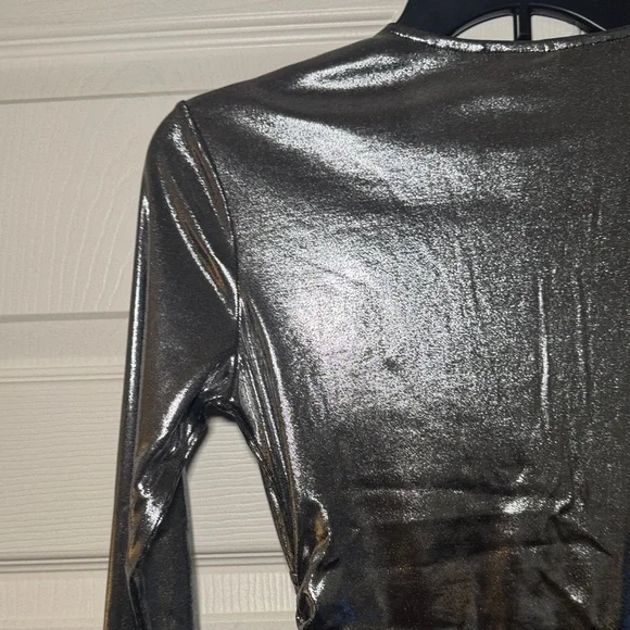 H&M Metallic Silver Long Sleeve Jumpsuit - Picture 7 of 10
